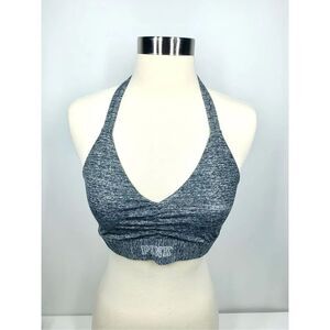 Victoria’s Secret Ultimate Unlined Heather Gray Sports Bra Halter Fit LARGE